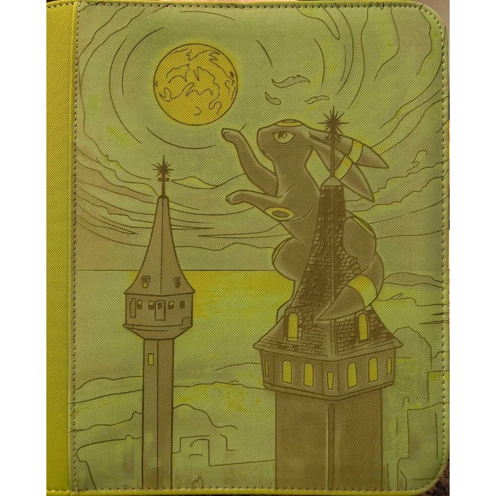 Pokemon Umbreon/Moonbreon 2x2 Green Top Loader Binder 128 Cards Ready to Ship